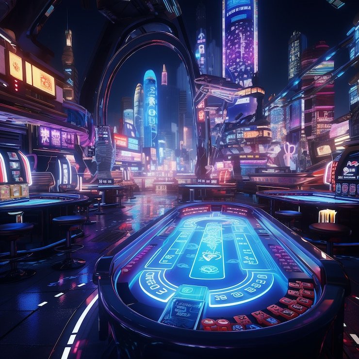 Area taruhan yang intuitif dengan opsi taruhan utama Area taruhan No Commission Baccarat dengan opsi Player, Banker, dan Tie